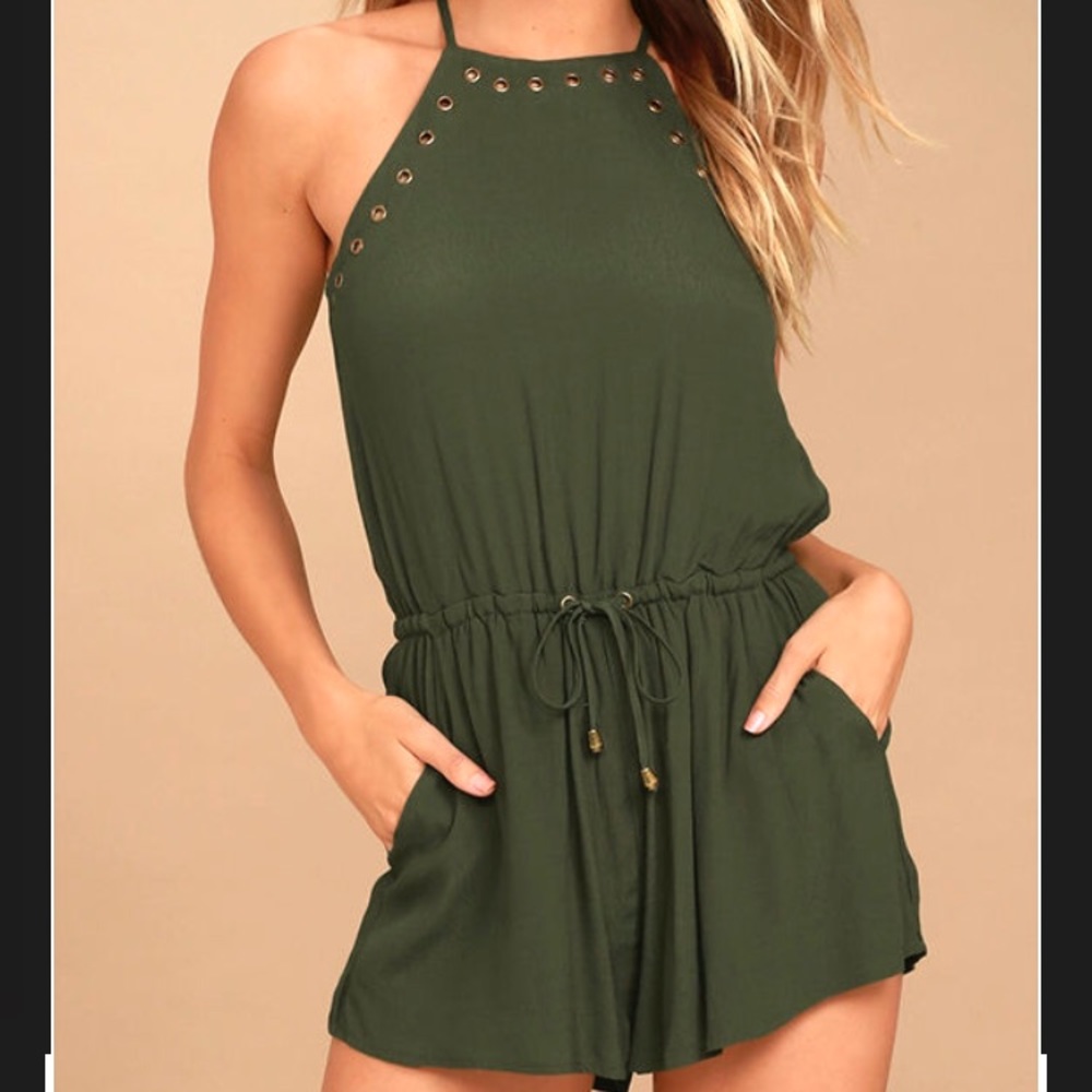 Lulus olive green romper